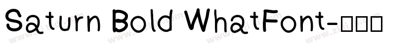 Saturn Bold WhatFont字体转换